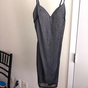 Glittery black love culture mini dress